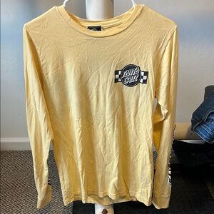Santa Cruz Skateboards Men's Yellow Long Sleeve Shirt